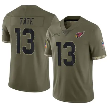 Nike Auden Tate Men's Limited Arizona Cardinals Olive 2022 Salute To Service Jersey