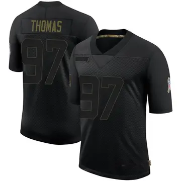 Nike Cameron Thomas Men's Limited Arizona Cardinals Black 2020 Salute To Service Jersey