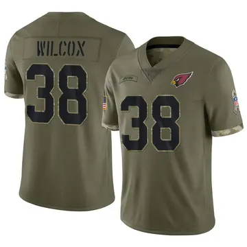 Nike Chris Wilcox Men's Limited Arizona Cardinals Olive 2022 Salute To Service Jersey
