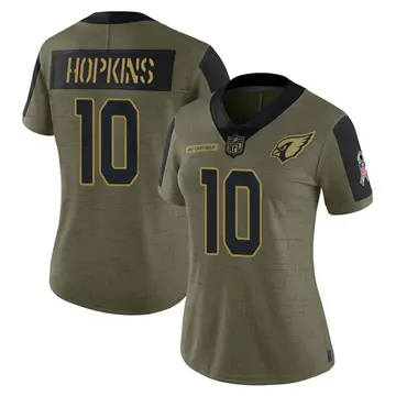 Nike DeAndre Hopkins Women's Limited Arizona Cardinals Olive 2021 Salute To Service Jersey