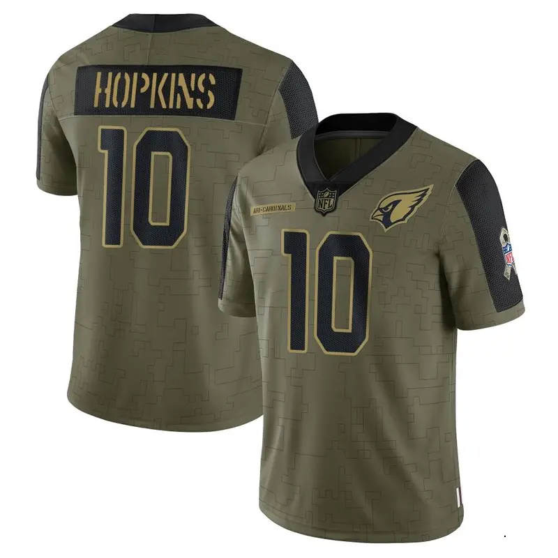 Nike DeAndre Hopkins Youth Limited Arizona Cardinals Olive 2021 Salute To Service Jersey
