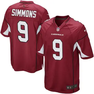 Nike Isaiah Simmons Men's Game Arizona Cardinals Cardinal Team Color Jersey