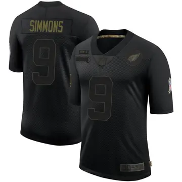 Nike Isaiah Simmons Men's Limited Arizona Cardinals Black 2020 Salute To Service Jersey
