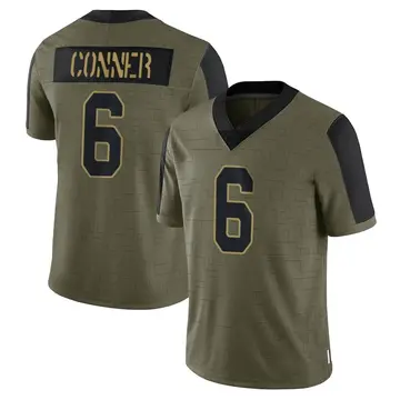 Nike James Conner Men's Limited Arizona Cardinals Olive 2021 Salute To Service Jersey
