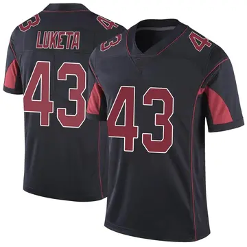 Nike Jesse Luketa Men's Limited Arizona Cardinals Black Color Rush Vapor Untouchable Jersey