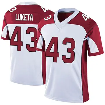 Nike Jesse Luketa Men's Limited Arizona Cardinals White Vapor Untouchable Jersey