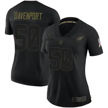 Nike Julien Davenport Women's Limited Arizona Cardinals Black 2020 Salute To Service Jersey