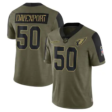 Nike Julien Davenport Youth Limited Arizona Cardinals Olive 2021 Salute To Service Jersey