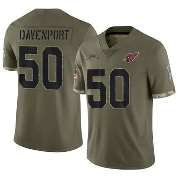 Nike Julien Davenport Youth Limited Arizona Cardinals Olive 2022 Salute To Service Jersey
