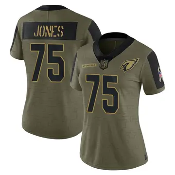 Nike Manny Jones Women's Limited Arizona Cardinals Olive 2021 Salute To Service Jersey