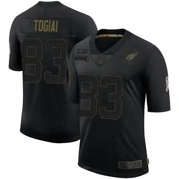 Nike Noah Togiai Men's Limited Arizona Cardinals Black 2020 Salute To Service Jersey
