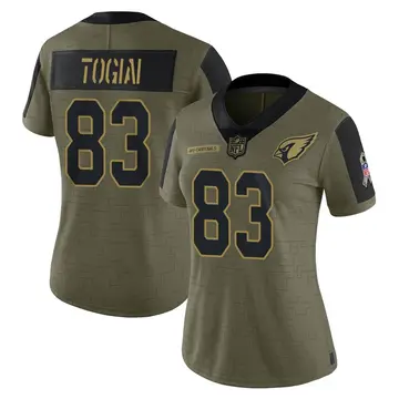Nike Noah Togiai Women's Limited Arizona Cardinals Olive 2021 Salute To Service Jersey