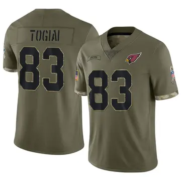 Nike Noah Togiai Youth Limited Arizona Cardinals Olive 2022 Salute To Service Jersey